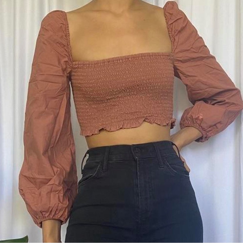 *last call.* WILFRED ARITZIA puff-sleeved Bohemian blouse top, size large